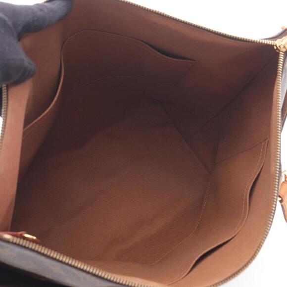 LOUIS VUITTON Brown Monogram Leather Tote Bag - Picture 3 of 10